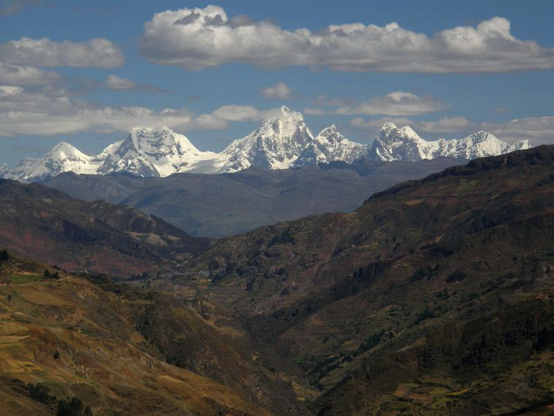 Die Cordillera Blanca - mit über 5700 m die höchste Gebirgskette Amerikas.